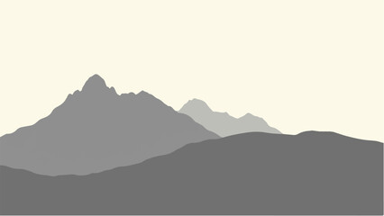 Mountains landscape. Mountain Peak. Vector illustration.
