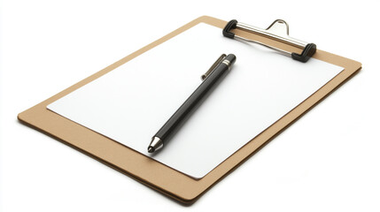 Blank clipboard on white background.