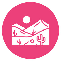 High Desert Plateau Vector Icon
