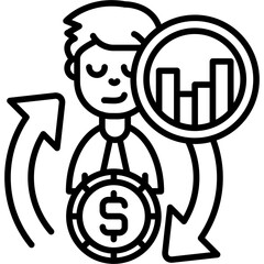 Stock Exchange Icon Vector Element