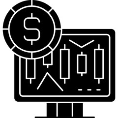 Stock Trading Icon Vector Element