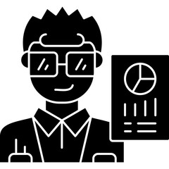 Annual Report Icon Vector Element