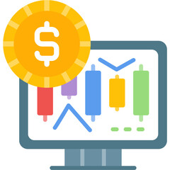 Stock Trading Icon Vector Element