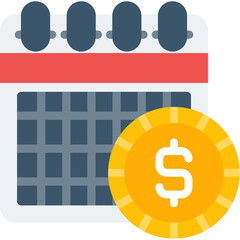 Investment Date Icon Vector Element