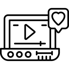 Fototapeta premium Video Icon Vector Element