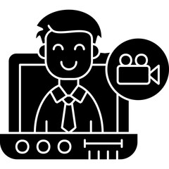 Video Call Icon Vector Element