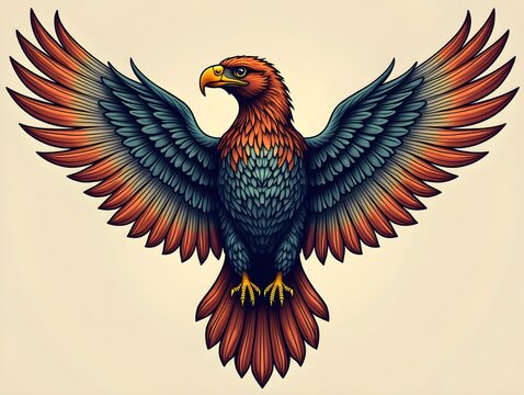 Beautiful African Fish Eagle Design. Concept of Bird Design.