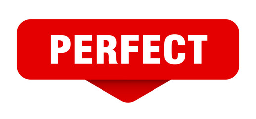 perfect sticker. perfect sign on transparent background