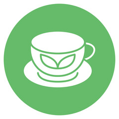 Green Tea Latte Vector Icon