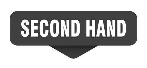 second hand sticker. second hand sign on transparent background