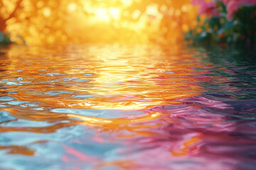 An ultra-realistic image of rippling water reflecting