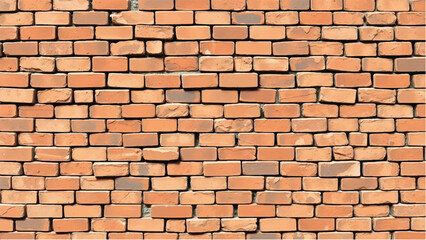 Brick wall background. Realistic brick wall vector illustration with detailed texture. Seamless brick wall. 
