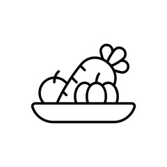 Organic food Vector icon