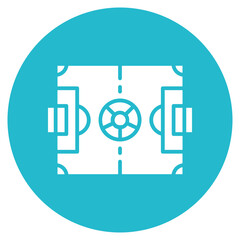 Soccer Halfway Line Vector Icon