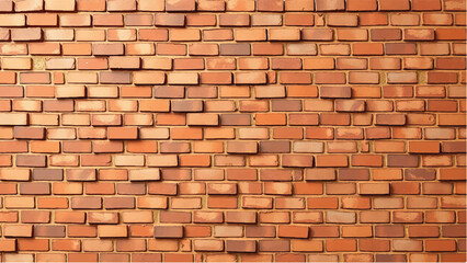 Brick wall background. Realistic brick wall vector illustration with detailed texture. Seamless brick wall. 
