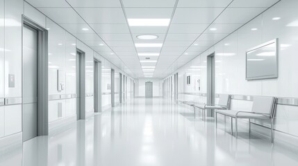 Sterile Corridor: A Modern Hospital Interior