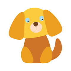 Fototapeta premium Cute Cartoon Dog Illustration
