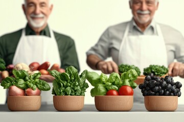 Mixed Ethnicity individuals preparing farm-fresh veggie set, emphasizing texture and color