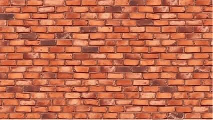 Brick wall background. Realistic brick wall vector illustration with detailed texture. Seamless brick wall. 
