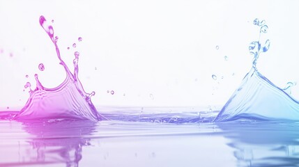 Vibrant water splashes in pastel colors.