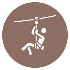 Zipline Vector Icon