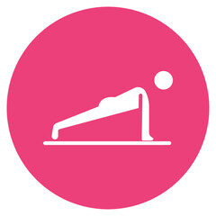 Fototapeta premium Push Up Pose Vector Icon