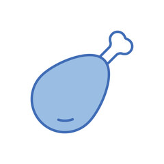 Chicken leg Vector icon