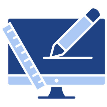 Designing Flat Blue Icon