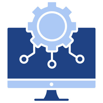 Computing Flat Blue Icon