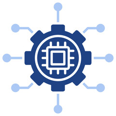 Embedded Flat Blue Icon