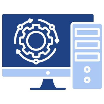 Operating System Flat Blue Icon