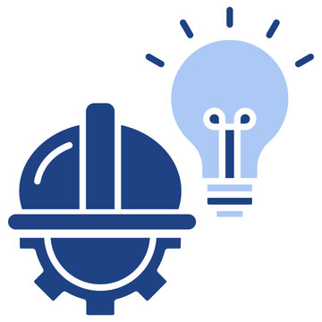 Engineering Techniques Flat Blue Icon