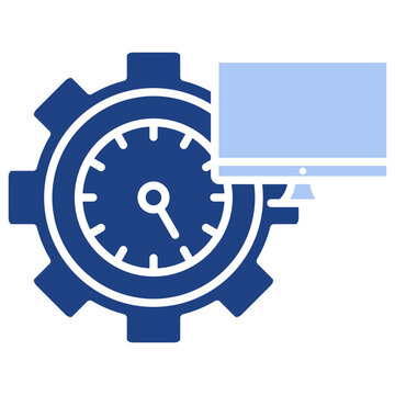 Efficiency Flat Blue Icon