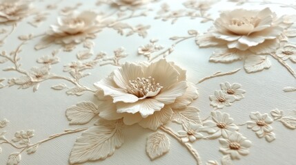 Delicate floral embossed pattern