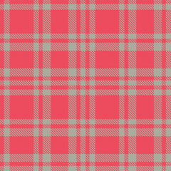 Warm Watermelon and Metallic Greyish Seamless Tartan Textile Design