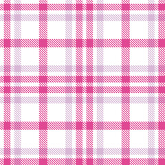 Light White Seamless Tartan with Soft Darkish Pink accents Textile Design