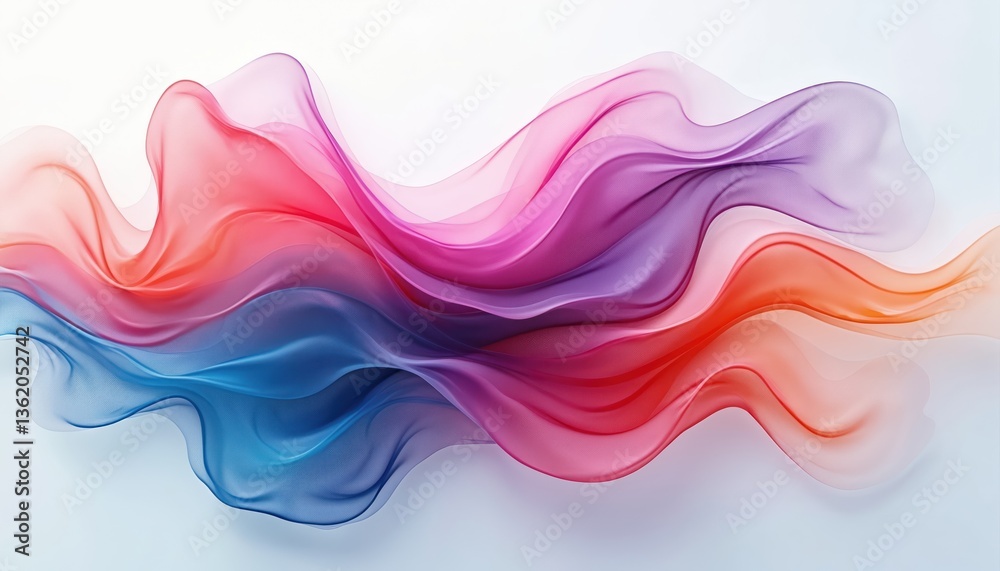 Poster abstract colorful shape with gradient elements on transparent background. flowing graphic design, sm
