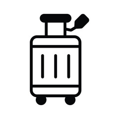 Carefully crafted icon design of luggage bag in trendy style, travel baggage vector customizable design