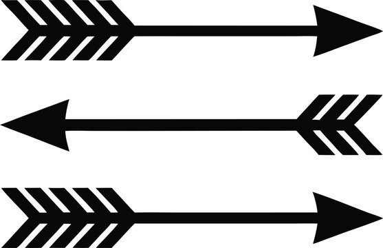 Arrow for bow set. Vector illustration