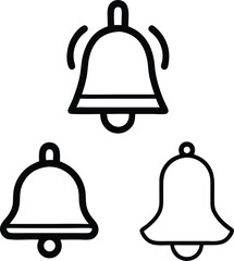 Bell icon set. Vector illustration