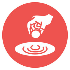 Rock Skipping Vector Icon