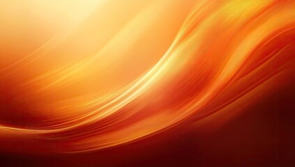 Abstract fiery orange flowing curves