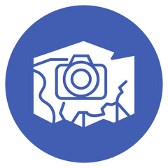 Media Coverage Map Vector Icon