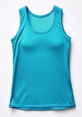 Blue Tank Top Apparel on White Background for Active Lifestyle Promotion