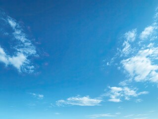 Obraz premium Vast blue sky with scattered white clouds