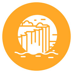 Cliffside View Vector Icon