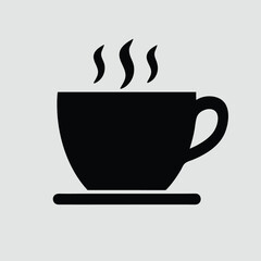 Coffee cup icon. Hot drink sign. Vector