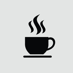 Coffee cup icon. Hot drink sign. Vector