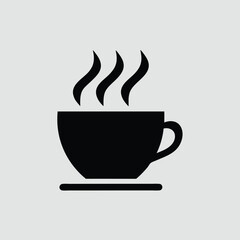 Coffee cup icon. Hot drink sign. Vector