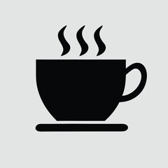 Coffee cup icon. Hot drink sign. Vector